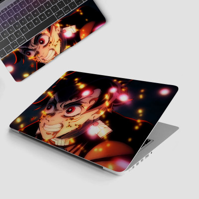 Yuckquee Demon Slayer Anime Full Body Vinyl Laptop Skin 17.3 P-16 Vinyl Laptop Skin Compatible for 17.3 inch(Theme: Patterns)