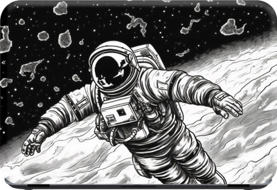 SCOTLON _Single Panel_Astronaut in outer space_ Vinyl Laptop Skin Compatible for 15.5 inch(Theme: Illustrations)