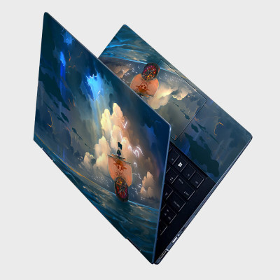 Yuckquee One Piece Anime Full Body Vinyl Laptop Skin 14 P-2 Vinyl Laptop Skin Compatible for 14 inch(Theme: Patterns)