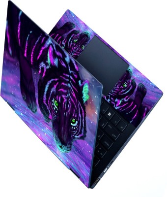 dzazner HD Printed Full Panel Laptop Skin Sticker Vinyl Fits Size Upto 15 inches No Residue, Bubble Free - Tiger Fantasy Digital Art Self Adhesive Vinyl Laptop Decal 15.6