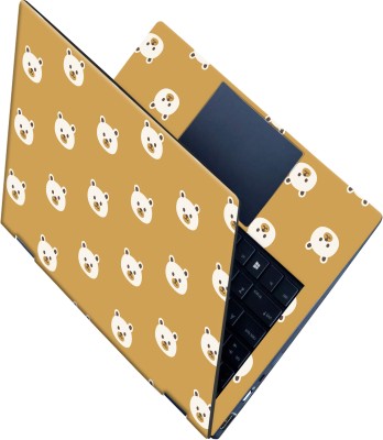SCOTLON _All Panel_White teddy face pattern_ Vinyl Laptop Decal 15.5