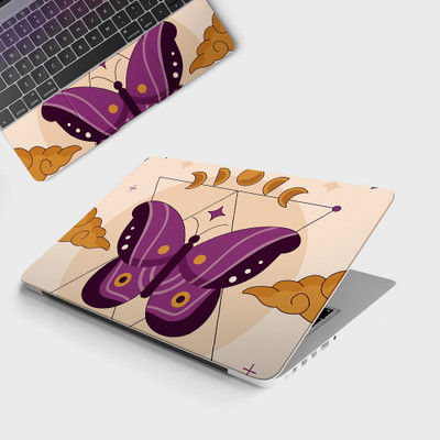 Yuckquee BUTTERFLY VECTOR Full Body Vinyl Laptop Skin 14 Vinyl Laptop Skin Compatible for 14 inch(Theme: Nature)