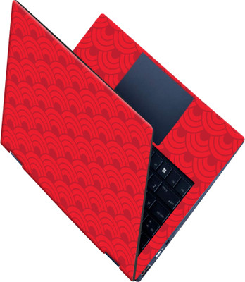 SCOTLON _All Panel_Red cloud shape pattern_ Vinyl Laptop Decal 15.5