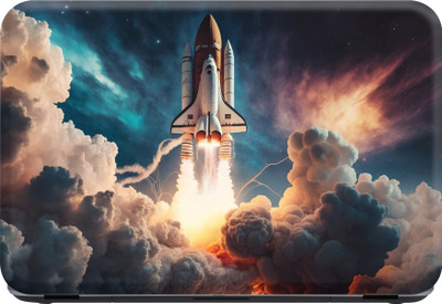SCOTLON _Single Panel_Lanching rocket into space_ Vinyl Laptop Skin Compatible for 15.5 inch(Theme: Illustrations)