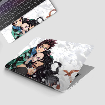 Yuckquee Demon Slayer Anime Full Body Vinyl Laptop Skin 15.6 P-28 Vinyl Laptop Skin Compatible for 15.6 inch(Theme: Patterns)