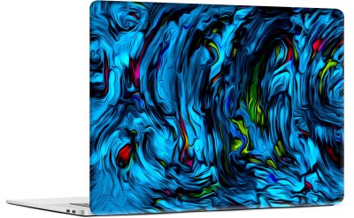 STICKER PRO Universal Laptop Skin Sticker with Extra Protective Layer - Abstract Blue Design Premium PVC Self Adhesive Vinyl Laptop Decal 14