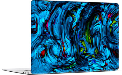 STICKER PRO Universal Laptop Skin Sticker with Extra Protective Layer - Abstract Blue Design Premium PVC Self Adhesive Vinyl Laptop Skin Compatible for 14 inch(Theme: NA)