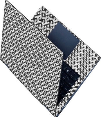 SCOTLON _All Panel_White diamond circle pattern_ Vinyl Laptop Decal 15.5