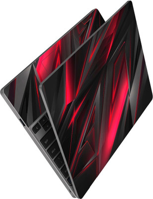 dzazner Premium Vinyl HD Printed Easy to Install Full Panel Laptop Skin/Sticker/Stretchable Vinyl/Cover for all Size Laptops upto 15.6 inch No Residue, Bubble Free - Black Grey 3D Abstract Self Adhesive Vinyl Reusable Laptop Skin Compatible for 15.6 inch(Theme: Patterns)
