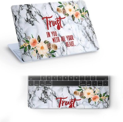 Galaxsia Marble Floral Quote D1 Top+Wrist Pad Vinyl Laptop Skin/Sticker/Cover for vinyl Laptop Decal 15.6