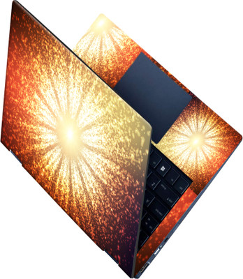 SCOTLON _All Panel_Yellow rays illuminating_ Vinyl Laptop Skin Compatible for 15.5 inch(Theme: Illustrations)