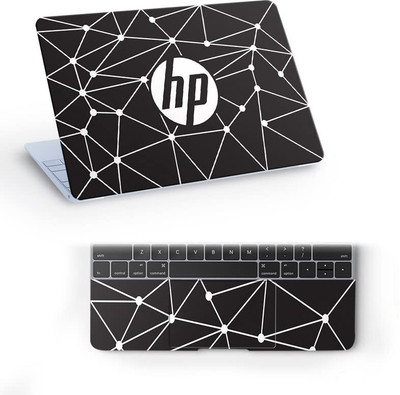 Galaxsia Pattern D2 Top+Wrist Pad Vinyl Laptop Skin/Sticker/Cover for vinyl Laptop Skin Compatible for 15.6 inch(Theme: Illustrations)