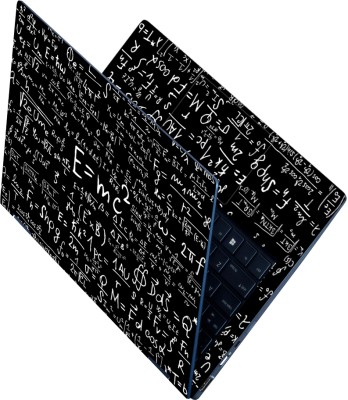 Anweshas Full Body Laptop Skin Sticker For 14 to 15.6 inch Laptop - EMC2 Black Self Adhesive Stretched Vinyl Laptop Decal 15.6