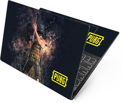 Anweshas Premium Vinyl HD Printed Easy to Install Full Panel Laptop Skin/Sticker/Decal for all Size Laptops upto 15.6 inch No Residue, Bubble Free - Gun Fire Pubg Self Adhesive Vinyl Reusable Laptop Skin Compatible for 15.6 inch(Theme: Sports)