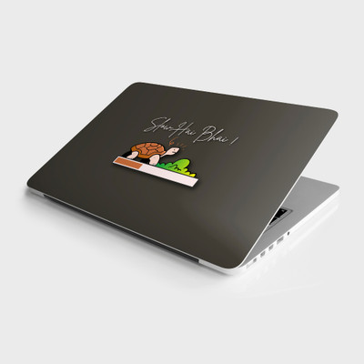 Design Dhakkan Slow Hai Bhai Laptop Skin/Sticker Size-11x16inch VINYL Laptop Decal 15.9 Matt Vinyl Reusable Laptop Skin Compatible for 15.9 inch(Theme: Illustrations)