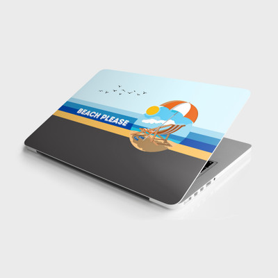 Design Dhakkan Beach Please Travel Laptop Skin/Sticker Size-11x16inch VINYL Laptop Decal Matt Vinyl Reusable Laptop Skin Compatible for 15.9 inch(Theme: Illustrations)