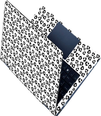 SCOTLON _All Panel_Black footprint pattern_ Vinyl Laptop Skin Compatible for 15.5 inch(Theme: Patterns)