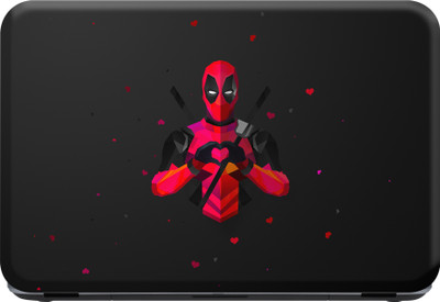 SCOTLON _Single Panel_Killer red with colorful hearts_ Vinyl Laptop Decal 15.5