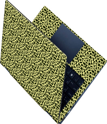 SCOTLON _All Panel_Light green and black random shape pattern_ Vinyl Laptop Skin Compatible for 15.5 inch(Theme: Illustrations)