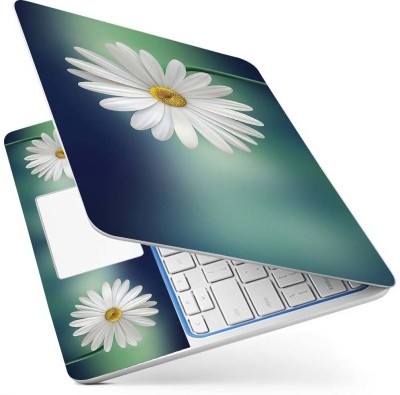 POINT ART HQ Laptop Skin Decal Sticker Glossy Vinyl Fits Size Bubble Free � White Flower Primium Matte Vinyl Laptop Decal 15.6