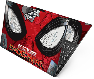 Anweshas Premium Vinyl HD Printed Easy to Install Full Panel Laptop Skin/Sticker/Decal for all Size Laptops upto 15.6 inch No Residue, Bubble Free - Marvel Spiderman Eyes Self Adhesive Vinyl Reusable Laptop Skin Compatible for 15.6 inch(Theme: NA)
