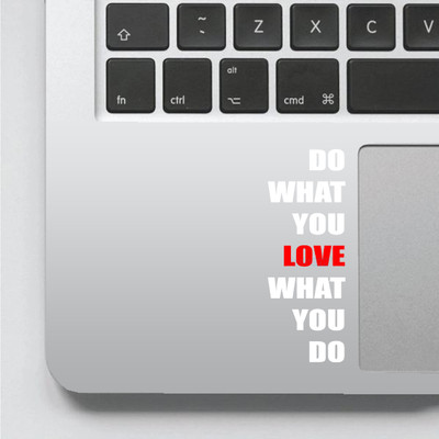 indnone® Do What You Love What You Do Sticker For Laptop Vinyl Decal | Color White,Red | vinyl Laptop Skin Compatible for 15 inch(Theme: Nature)