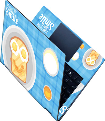 SCOTLON _All Panel_Start with smile_ Vinyl Laptop Skin Compatible for 15.5 inch(Theme: Illustrations)