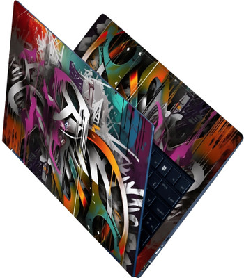 Anweshas Full Body Laptop Skin Sticker - Colorful Background Says I Love You Self Adhesive Vinyl Reusable Laptop Skin Compatible for 15.6 inch(Theme: NA)