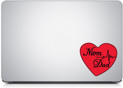 PEACOCKRIDE Love Mom and Dad Life Line vinyl Laptop Skin Compatible for 17 inch(Theme: NA)