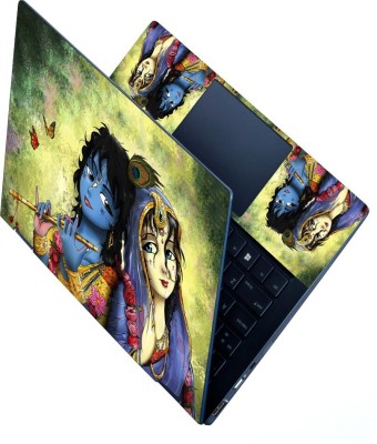 dzazner HD Printed Full Panel Laptop Skin Sticker Vinyl Fits, No Residue, Bubble Free - Cute Radha Krishna Self Adhesive Vinyl Laptop Decal 15.6