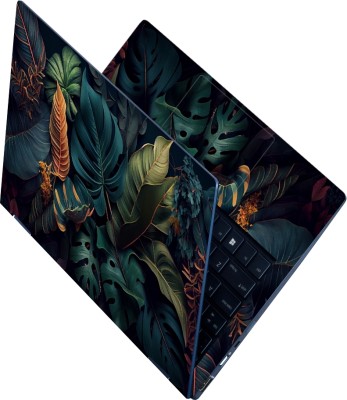 Flipkart SmartBuy Full Body Laptop Skin Sticker - Leaf Pattern Illustration Plant Backdrop Self Adhesive Vinyl Laptop Decal 15.6