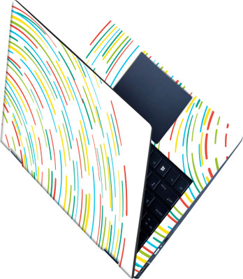 SCOTLON _All Panel_Colorful dotted lines round_ Vinyl Laptop Skin Compatible for 15.5 inch(Theme: Illustrations)