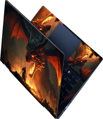 SCOTLON _All Panel_Fire dragon_ Vinyl Laptop Skin Compatible for 15.5 inch(Theme: Illustrations)