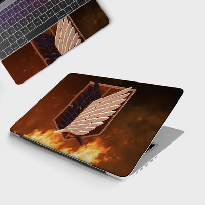 Yuckquee ATTACK ON TITAN Top+Wrist Pad Vinyl Laptop Skin/ Laptop Decal 13.3 F-45 Vinyl Laptop Skin Compatible for 13.3 inch(Theme: Patterns)