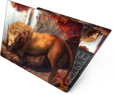 Anweshas HD Printed Full Panel Laptop Skin Sticker Vinyl Fits Size Upto 15 inches No Residue, Bubble Free, Waterproof - Lion Sleeping Art Self Adhesive Vinyl Laptop Decal 15.6