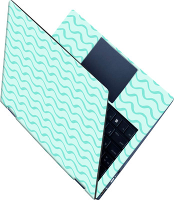 SCOTLON _All Panel_Light green sin wave pattern_ Vinyl Laptop Decal 15.5