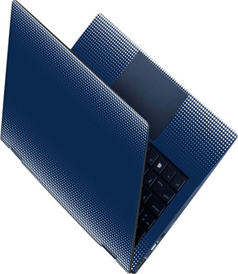 SCOTLON _All Panel_white dotted linear wave_ Vinyl Laptop Decal 15.5