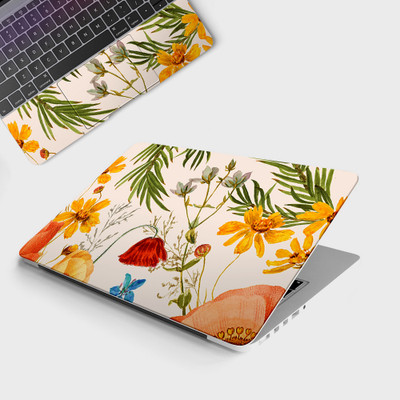 Yuckquee TROPICAL FLOWER Full Body Vinyl Laptop Skin 14 Vinyl Laptop Skin Compatible for 14 inch(Theme: Patterns)