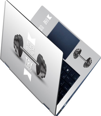 Flipkart SmartBuy _All Panel_FSB_Quotes_-- Never give up_Premium Vinyl laptop Skin_ Vinyl Laptop Skin Compatible for 15.6 inch(Theme: Illustrations)