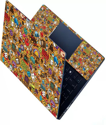 KALARKARI Laptop Skin sticker-bomb Premium Matte vinyl HD printed Easy to Install Laptop Skin/Sticker/Decal/Vinyl/Cover for all size laptops upto 15.6 vinyl Laptop Skin Compatible for 15.6 inch(Theme: Signs & Symbols)