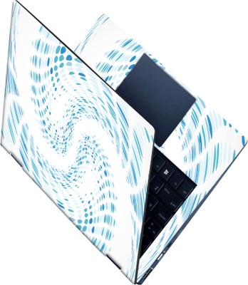SCOTLON _All Panel_Blue random shape wave_ Vinyl Laptop Decal 15.5