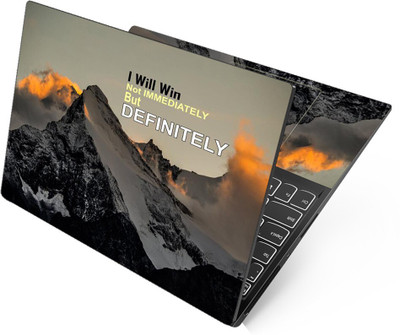 Anweshas HD Printed Full Panel Laptop Skin Sticker Vinyl Fits Size Upto 15 inches No Residue, Bubble Free, Waterproof - I Will Win Mountains Self Adhesive Vinyl Reusable Laptop Skin Compatible for 15.6 inch(Theme: NA)