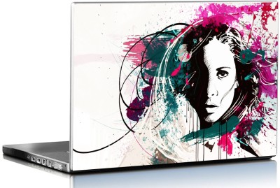 PIXELARTZ Laptop Skin - Retro Vintage Girl Abstract Artwork - HD Quality - 15.6 Inches Vinyl Laptop Decal 15.6