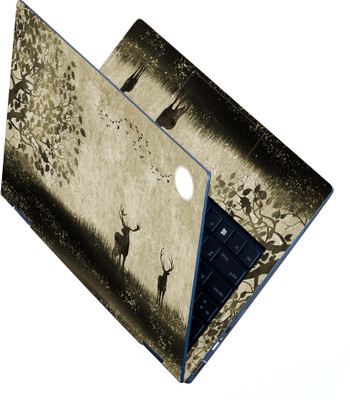 FineArts Full Body UV Laptop Skin For 15.6 inch - UV_Dear on Brownish Art Self Adhesive Stretched Vinyl, Premium UV Inks Laptop Skin Compatible for 15.6 inch(Theme: Ethnic)
