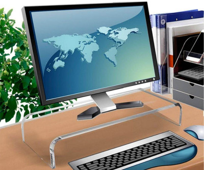 Nexat 0 Compartments acrylic monitor stand(White)
