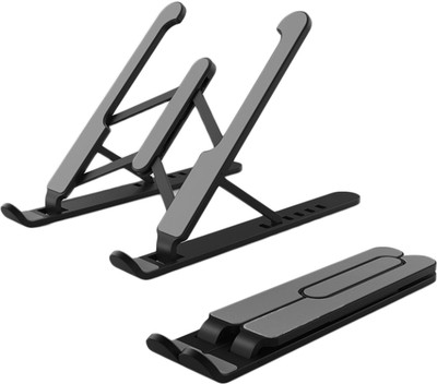 ZEBRONICS Zeb-NS1000 ,6 Angles Adjustable Tabletop, Laptop stand(BLACK) Zeb - NS1000 Plastic Desk Stand Laptop Stand with Adjustable Height Compatible with Universal Laptops(Black)