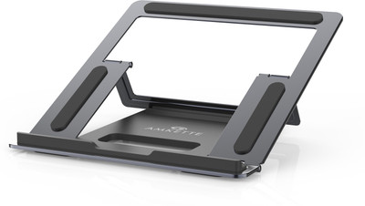 AMKETTE Ergo Luxe Aluminium Alloy, Portable and Foldable 15.6 inch Aluminium Desk Stand Laptop Stand with Adjustable Height Compatible with Universal Laptops(Grey)