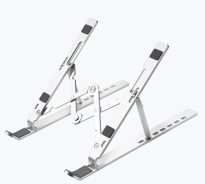 ZEBRONICS ZEB-NS2000 Aluminium Desk Stand Laptop Stand with Adjustable Height Compatible with 40 - 44cm Laptops(Silver)