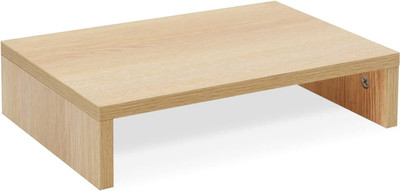 ABTRIX WITH AB Pine Wood Monitor Stand Riser for PC, Laptop, TV with Keyboard Storage AB-MSR-PINE-L51 Wooden Desk Stand Laptop Stand Compatible with 26 - 35 cm Laptops(Beige)