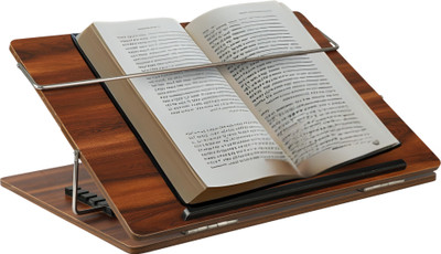 Novelty Store 1 Compartments Wooden Height Adjustable Desk Laptop Stand | Writing Pad(Brown)